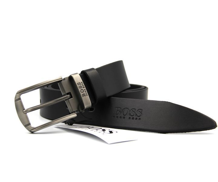 Чоловічий ремінь HUGO BOSS натуральна шкіра 01046 фото